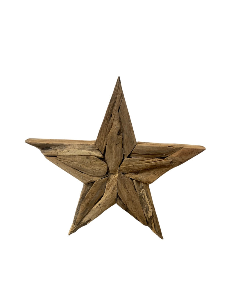 Estrella de Madera de Teca - #pino_y_jacaranda#