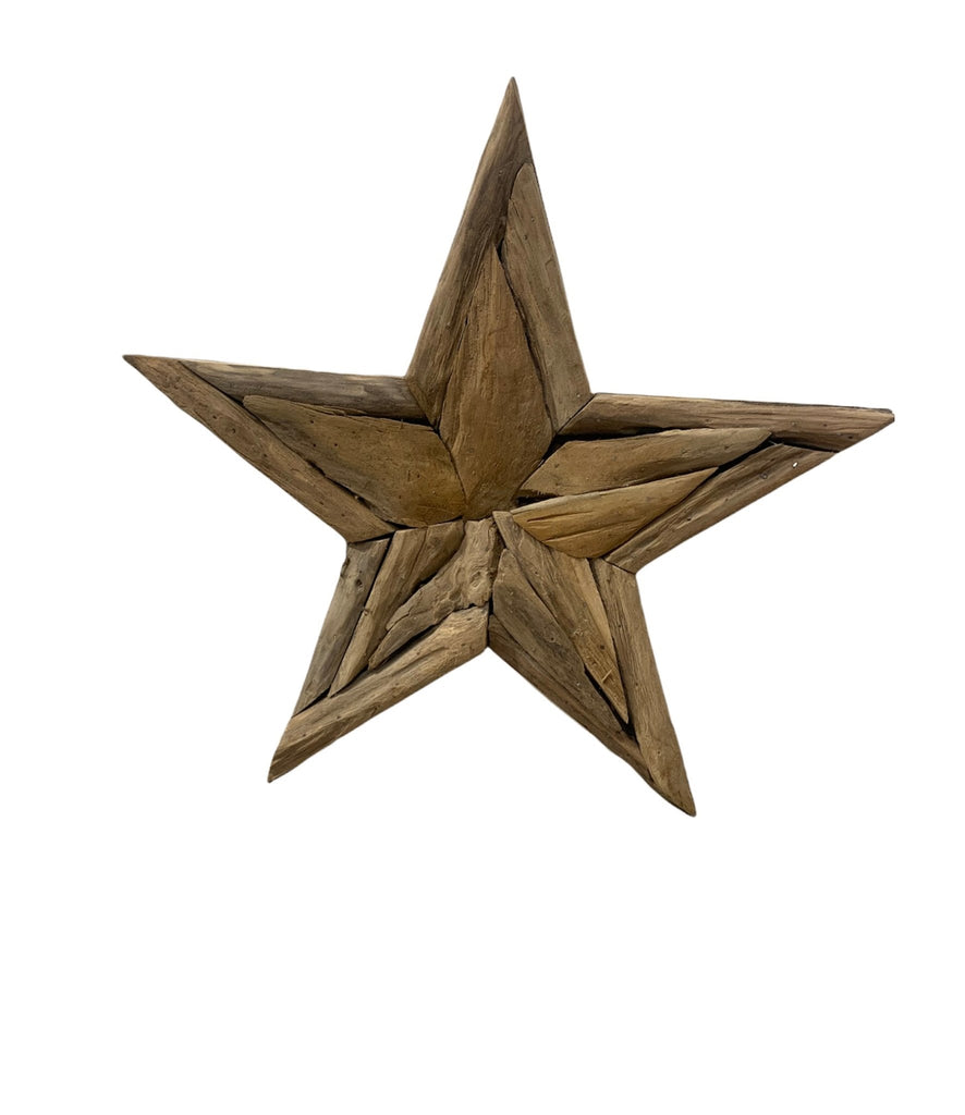 Estrella de Madera de Teca - #pino_y_jacaranda#