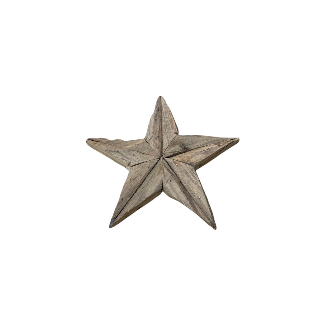 Estrella de Madera de Teca - #pino_y_jacaranda#