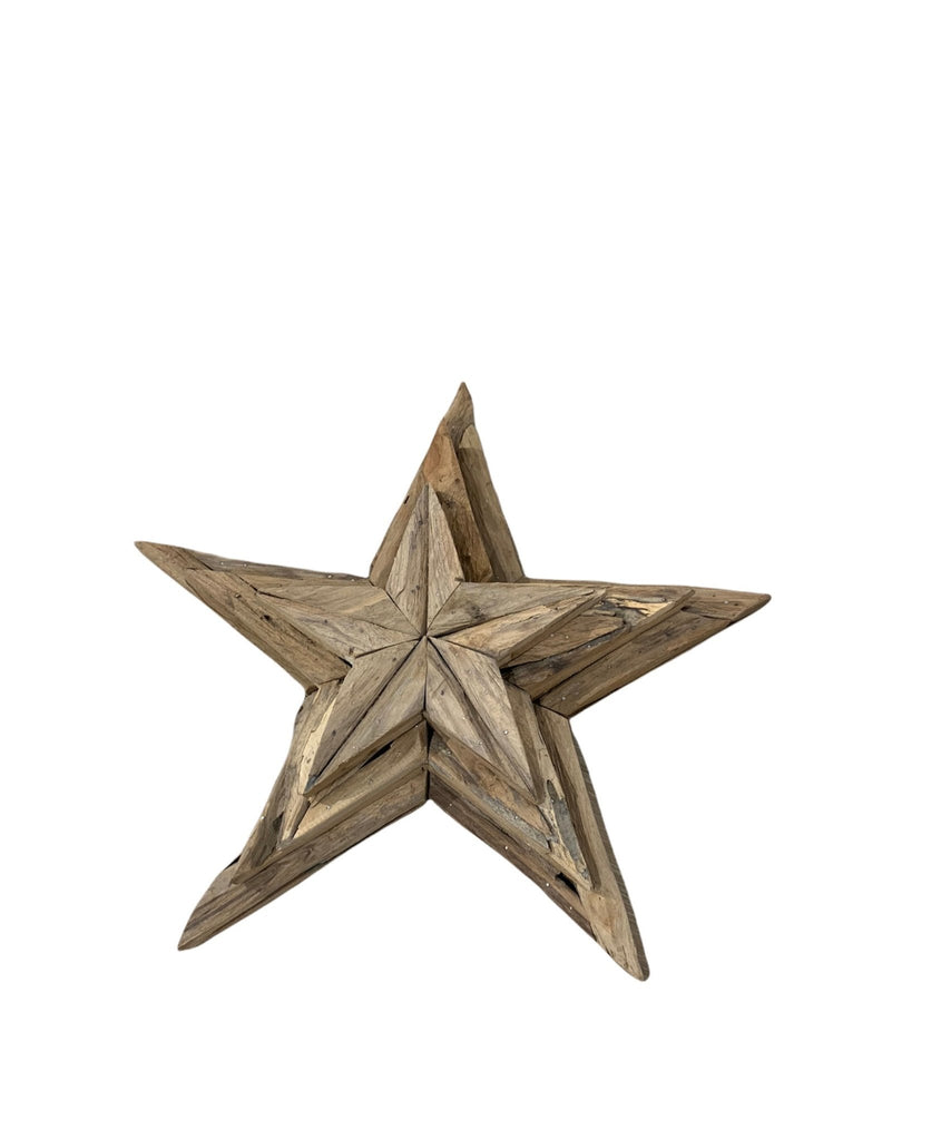 Estrella de Madera de Teca - #pino_y_jacaranda#