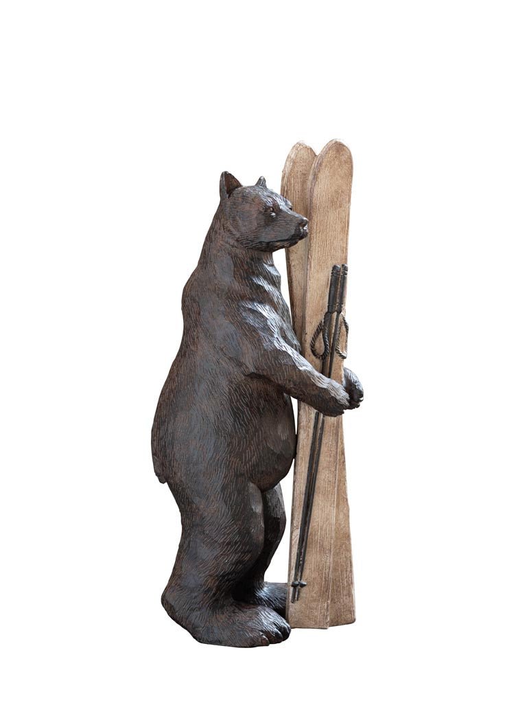 Figura de Oso con Esquís - #pino_y_jacaranda#
