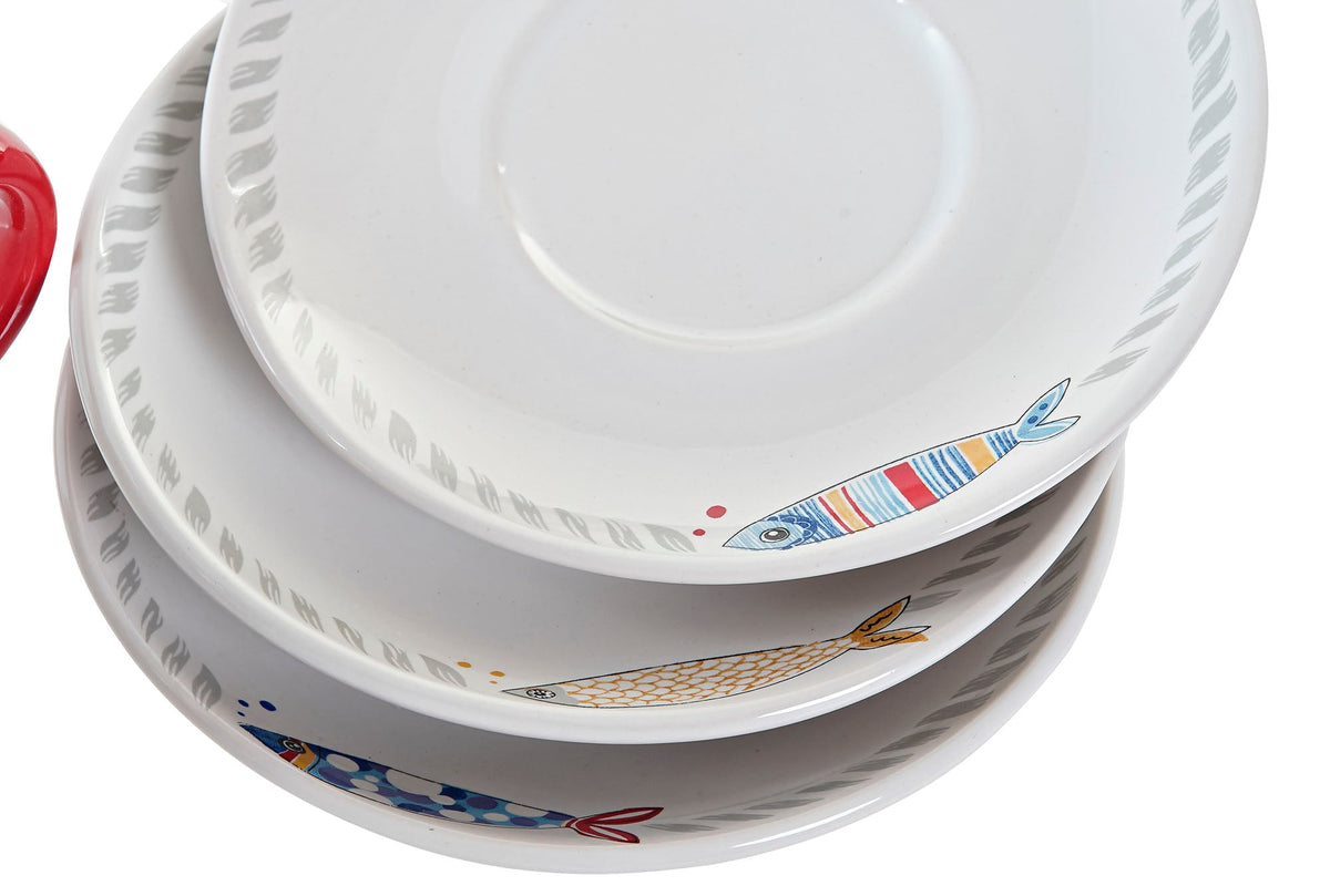 Juego de 6 Tazas de Café Peces - #pino_y_jacaranda#