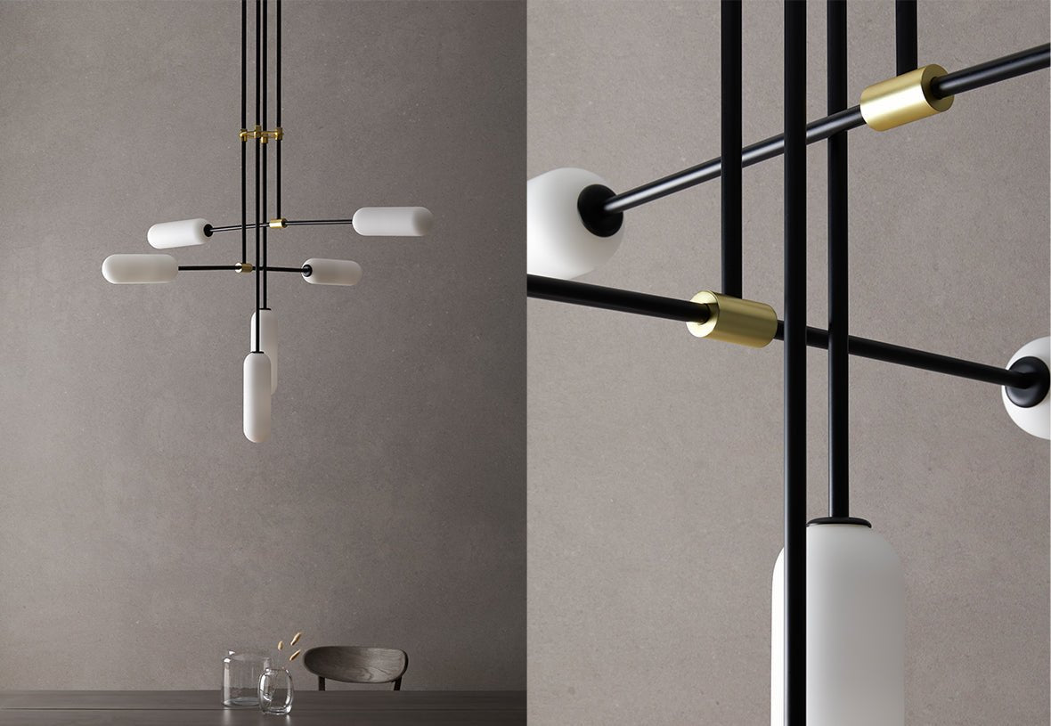 Lámpara de Techo Atil 6 Lamps - #pino_y_jacaranda#