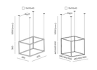 Lámpara de Techo Cube X - #pino_y_jacaranda#