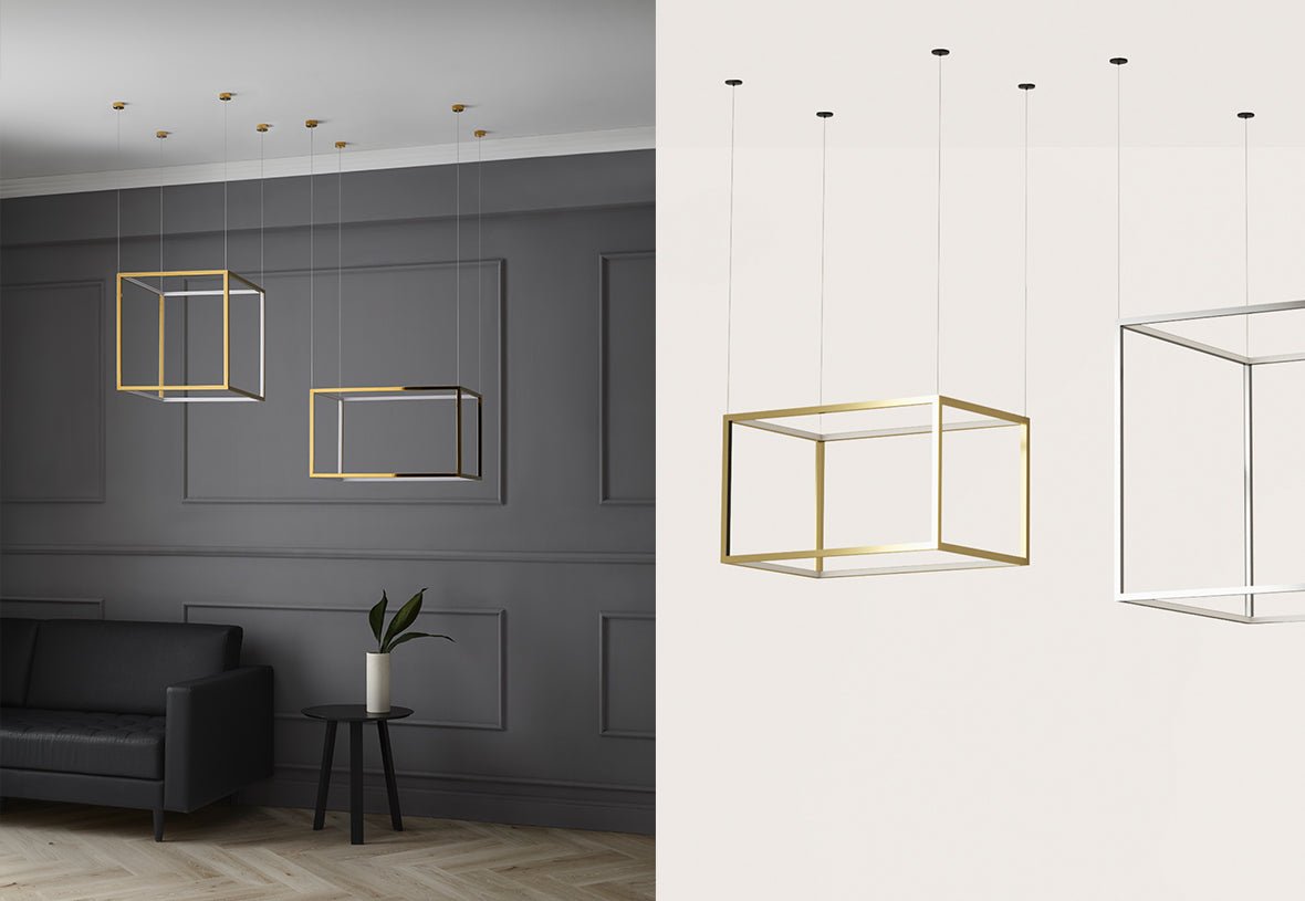 Lámpara de Techo Cube X - #pino_y_jacaranda#