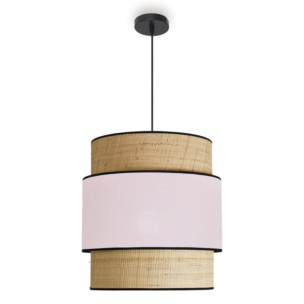 Lámpara de Techo de Lino Dione 40 3L - #pino_y_jacaranda#