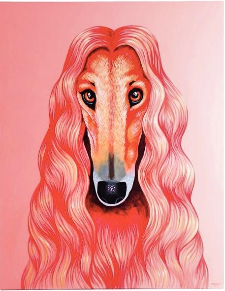 Lienzo Pink Dog - #pino_y_jacaranda#