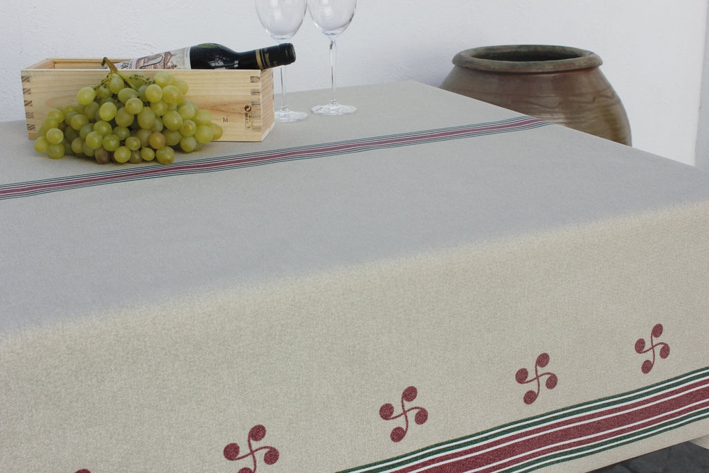 Mantel antimanchas mesa rectangular jacquard impermeable 140x240 cm, tacto  tela, Color Blanco - Ring