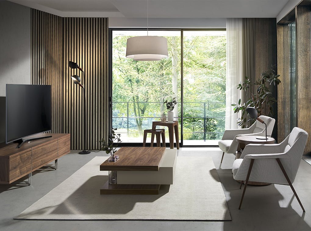 Mesa de Centro Radio - #pino_y_jacaranda#