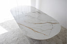 Mesa de Comedor Ovalada Arnoia - #pino_y_jacaranda#