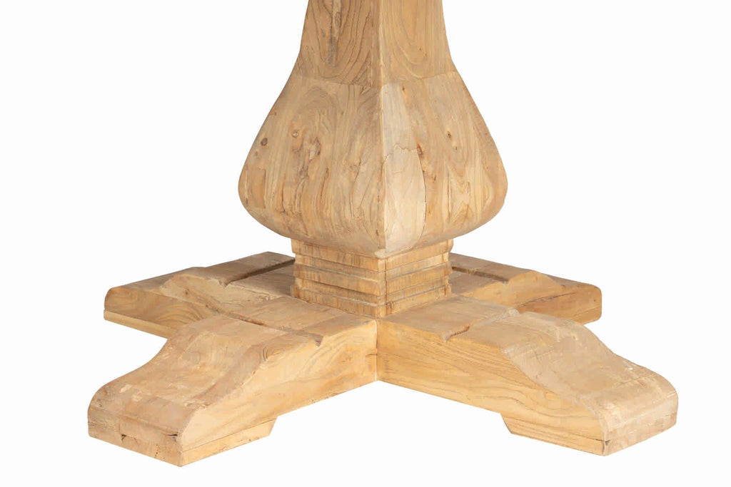 Mesa de Comedor Redonda de Madera - #pino_y_jacaranda#