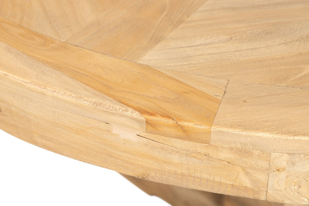 Mesa de Comedor Redonda de Madera - #pino_y_jacaranda#