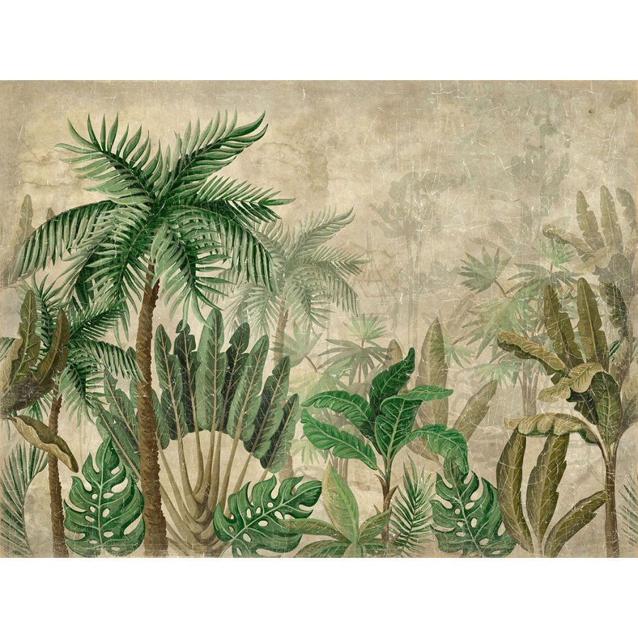 Mural de Papel Froissé Bosque Tropical - #pino_y_jacaranda#