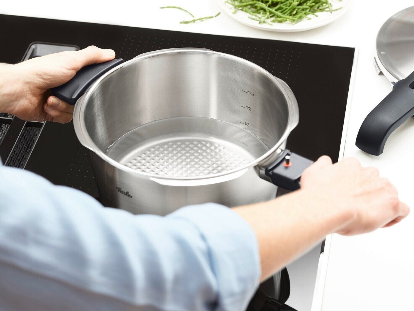 Fissler Vitaquick Pressure Cooker - 8 Liter Stainless Steel, 26cm Diameter, 2 Cooking Levels, Induction Compatible, Made In Germany