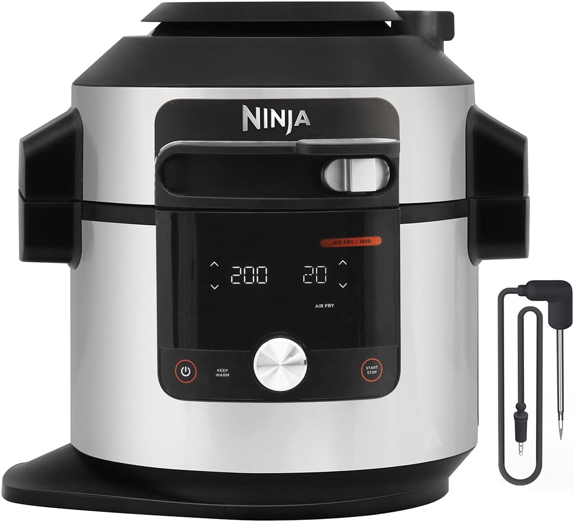 Olla Eléctrica 14 en 1 Ninja SmartLid (7,5 L) con Freidora de aire (incluye Sensor Digital) OL750EU - #pino_y_jacaranda#