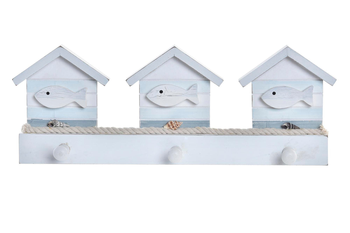 Perchero Casitas de Peces - #pino_y_jacaranda#