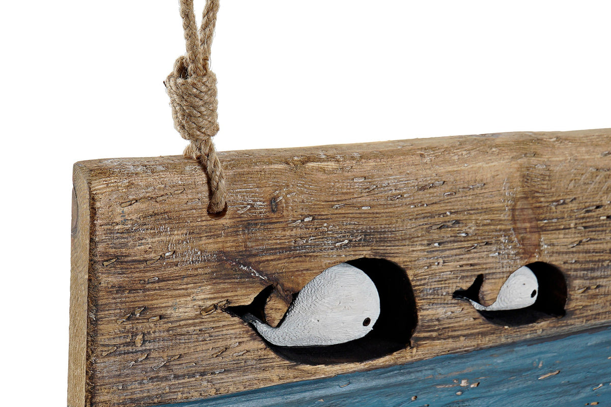 Perchero Pared Baby Ballenas - #pino_y_jacaranda#