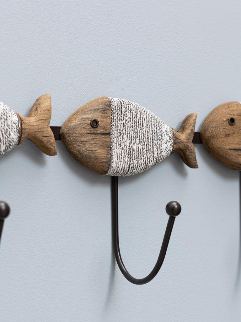 Perchero Pequeño Pez Marino - #pino_y_jacaranda#