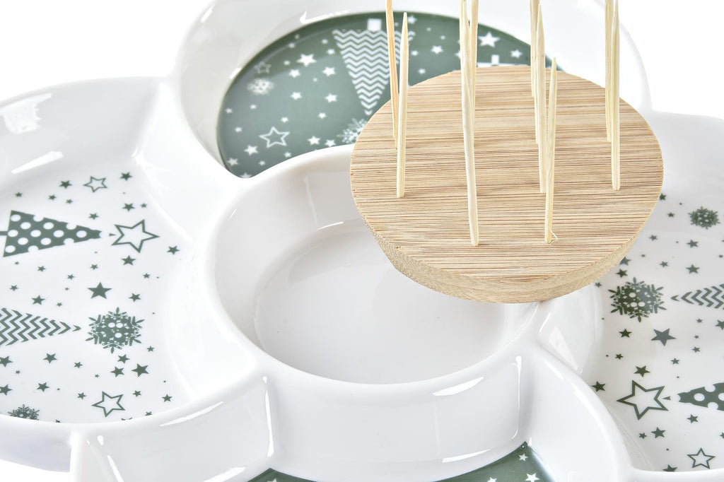 Plato de Aperitivo Árbol y Estrellas - #pino_y_jacaranda#