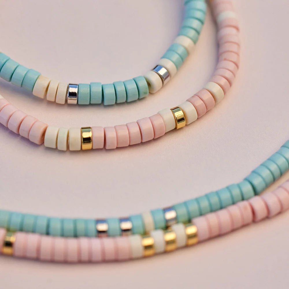 Pulsera Turquesa y Blanca - #pino_y_jacaranda#