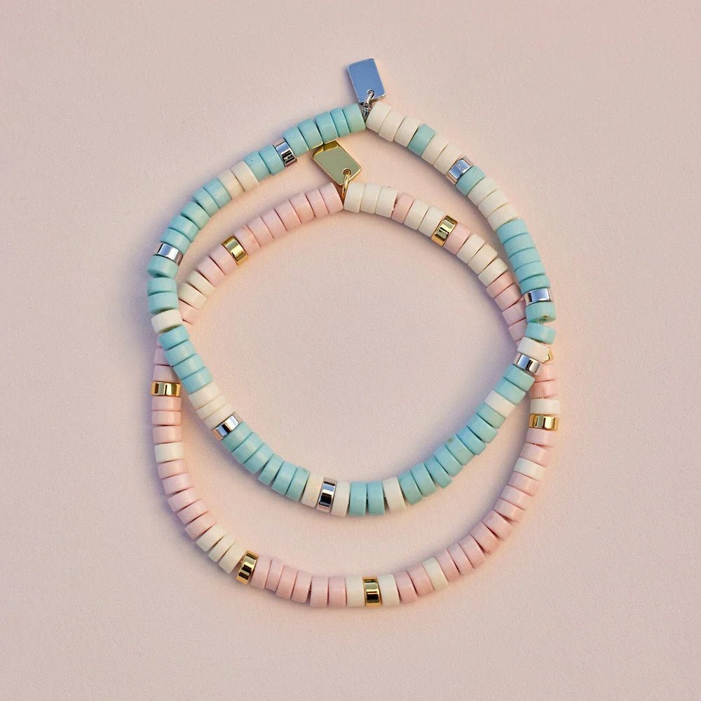 Pulsera Turquesa y Blanca - #pino_y_jacaranda#
