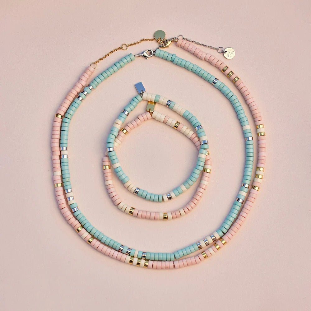 Pulsera Turquesa y Blanca - #pino_y_jacaranda#