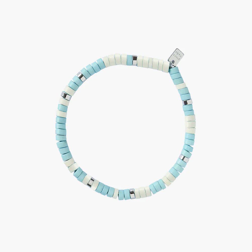 Pulsera Turquesa y Blanca - #pino_y_jacaranda#