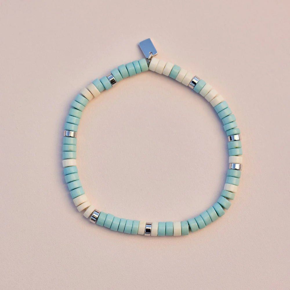 Pulsera Turquesa y Blanca - #pino_y_jacaranda#