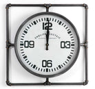 Reloj de Pared Hierro Estructura Cuadrada - #pino_y_jacaranda#