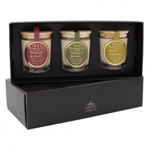 Set de 3 Velas Pequeñas Cerabella II - #pino_y_jacaranda#