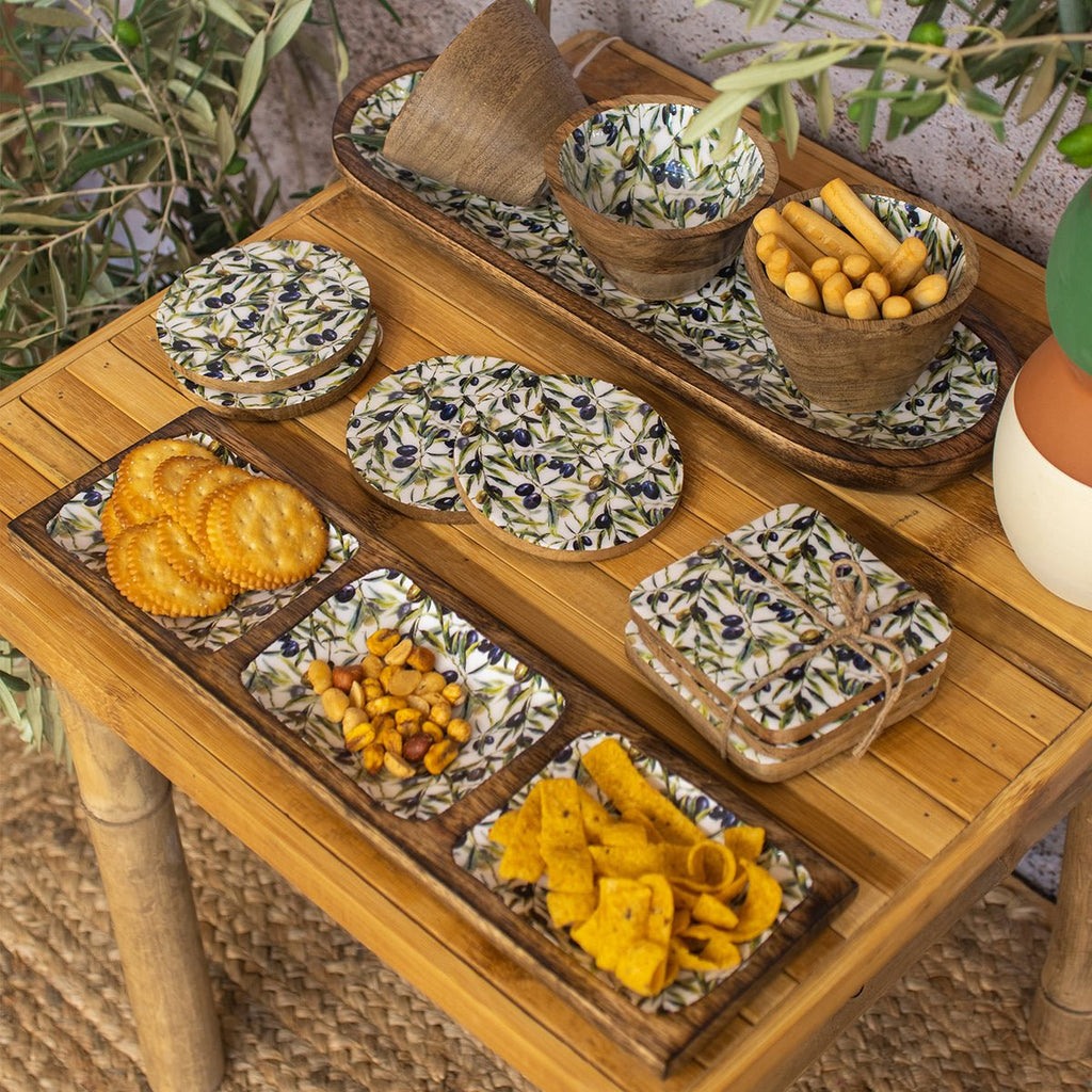 Set de 4 Posavasos Oliva - #pino_y_jacaranda#