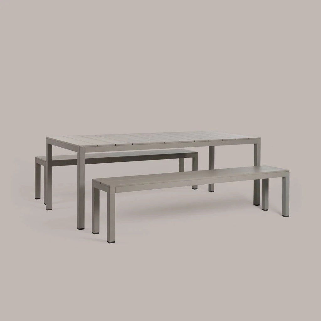 Set de Mesa de Comedor con Bancos Rio Bench Alu Fix 210 - #pino_y_jacaranda#