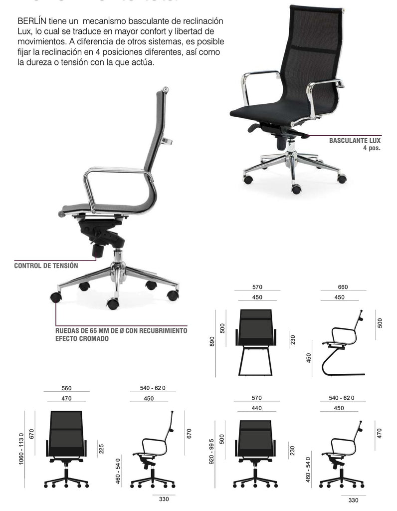 Sillón de Dirección Euromof Berlín - #pino_y_jacaranda#