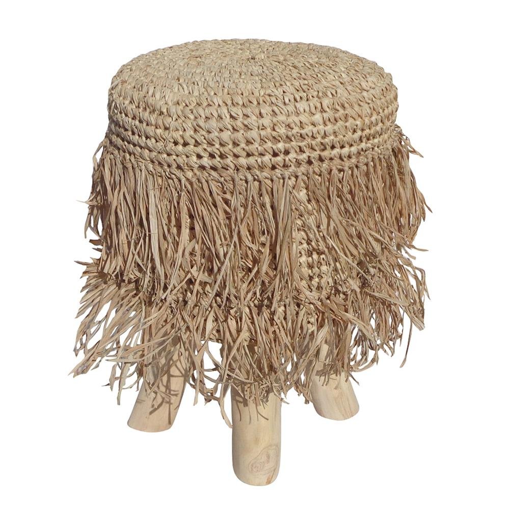 Taburete Sisal Redondo - #pino_y_jacaranda#