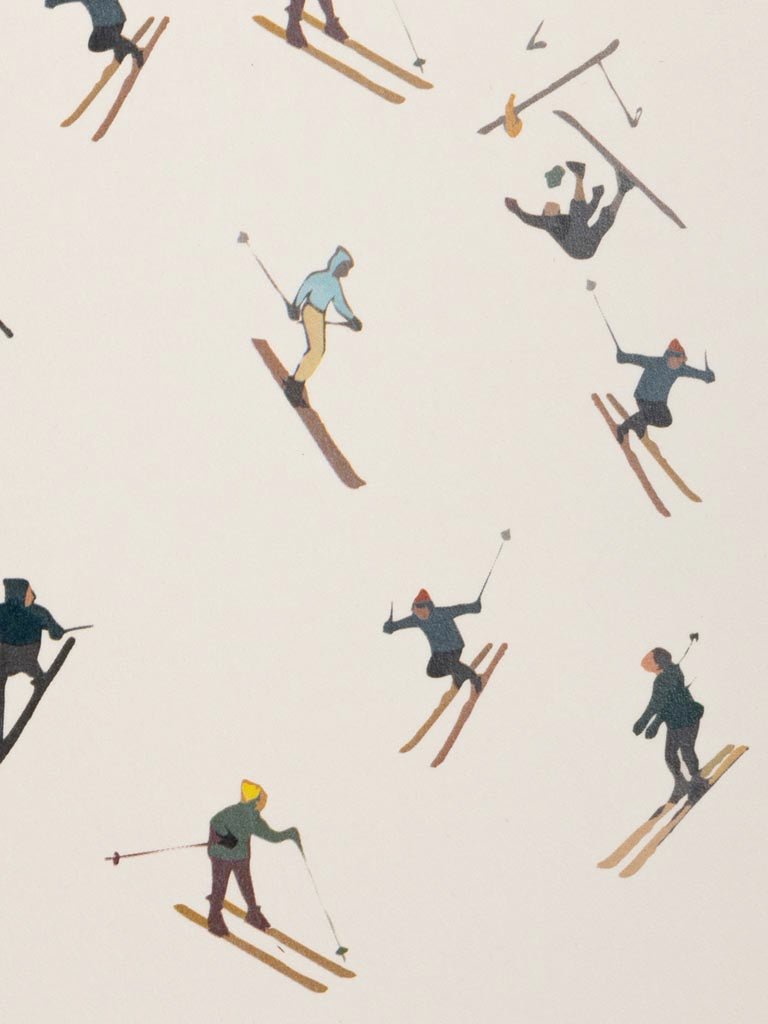Tarjeta y Sobre de Esquiadores - #pino_y_jacaranda#