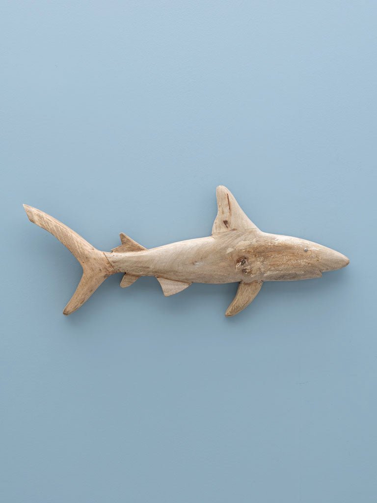 Tiburón de Pared Wood - #pino_y_jacaranda#