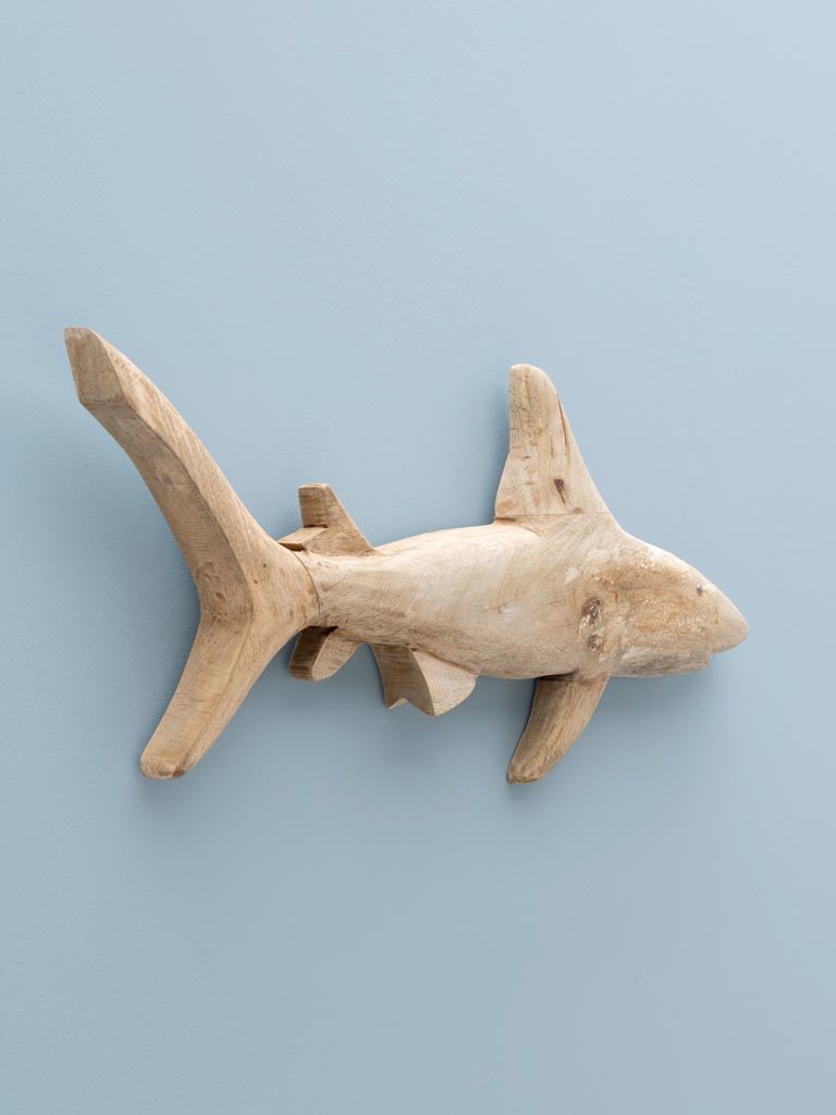 Tiburón de Pared Wood - #pino_y_jacaranda#