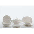 Vajilla La Cartuja de Sevilla Colección Aurora Blanca 42 Piezas - #pino_y_jacaranda#