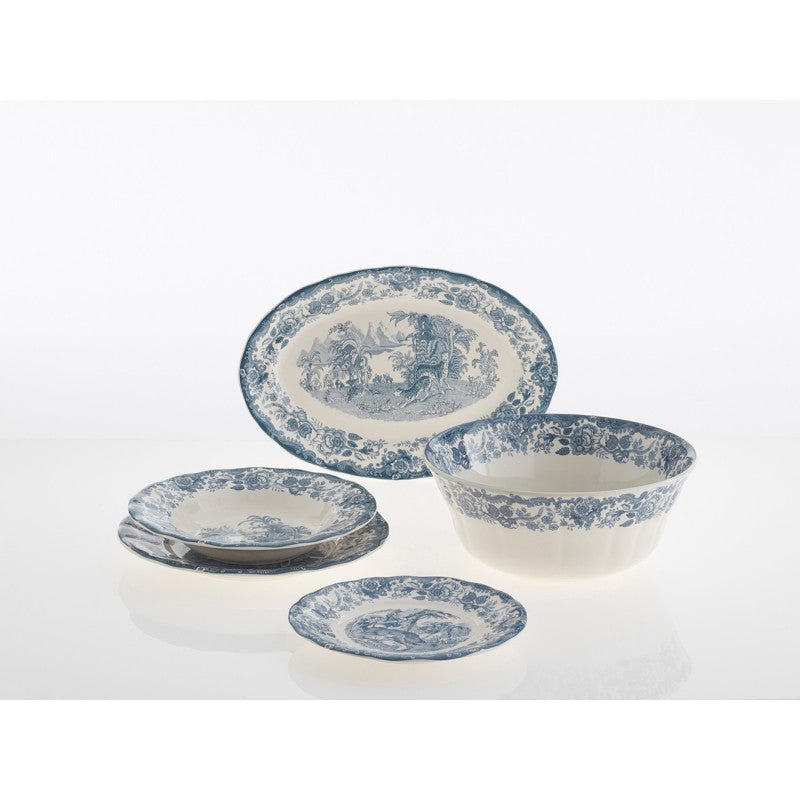 Sevilla Vajilla Completa Vajilla Cartuja Azul Porcelana Vajilla