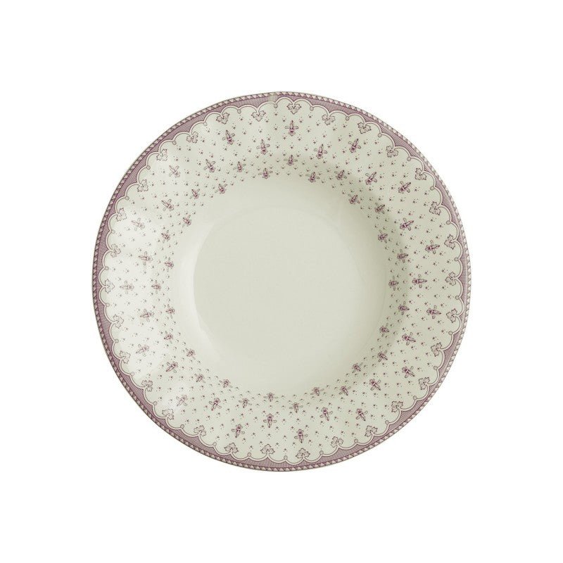 Vajilla La Cartuja de Sevilla Colección Flor de Lis Rosa 42 Piezas - #pino_y_jacaranda#