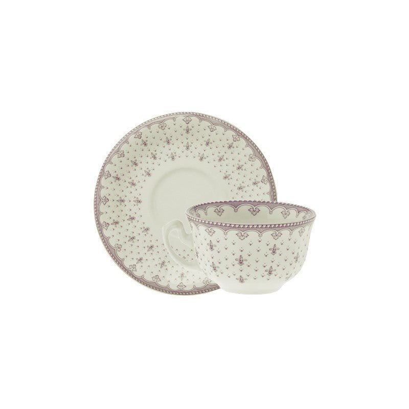 Vajilla La Cartuja de Sevilla Colección Flor de Lis Rosa - #pino_y_jacaranda#