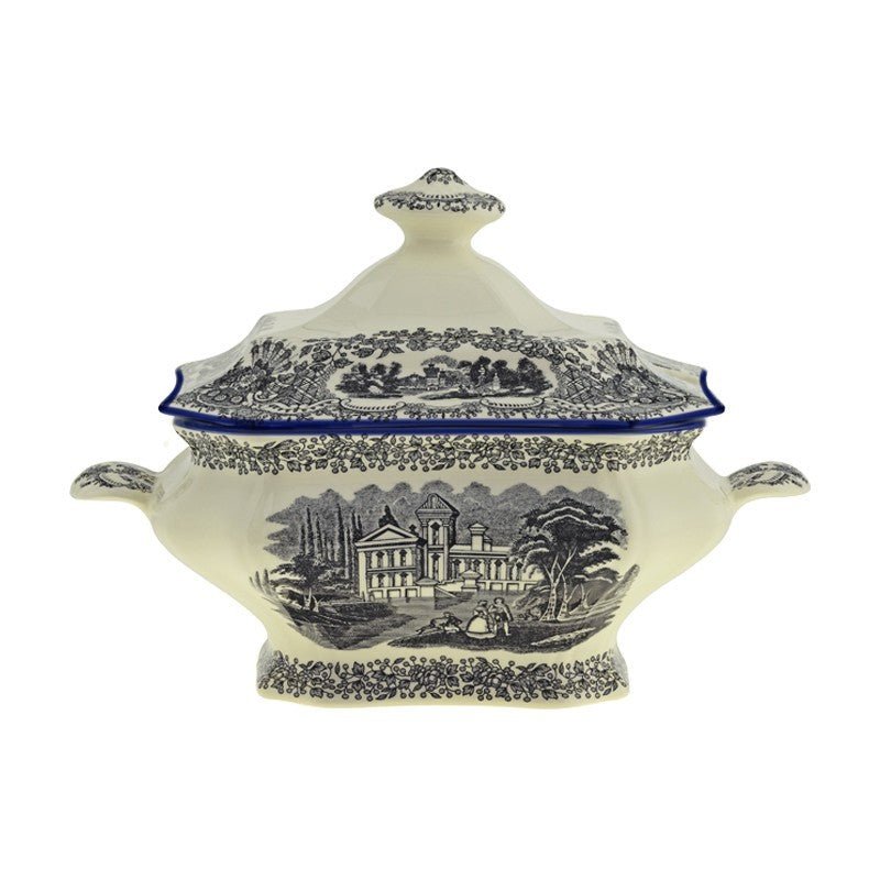Vajilla La Cartuja de Sevilla Colección Negro Vistas Blue by Aaron Stewart 56 Piezas - #pino_y_jacaranda#
