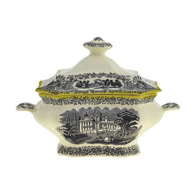 Vajilla La Cartuja de Sevilla Colección Negro Vistas Yellow by Aaron Stewart 42 Piezas - #pino_y_jacaranda#