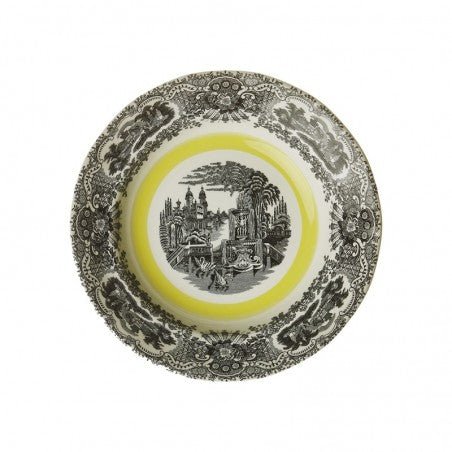 Vajilla La Cartuja de Sevilla Colección Negro Vistas Yellow by Aaron Stewart 42 Piezas - #pino_y_jacaranda#