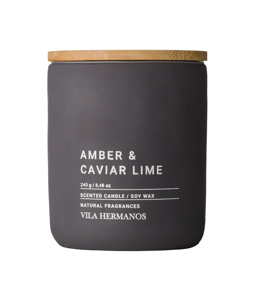 Vela Concrete Gris Amber & Caviar Lime 250ml - #pino_y_jacaranda#