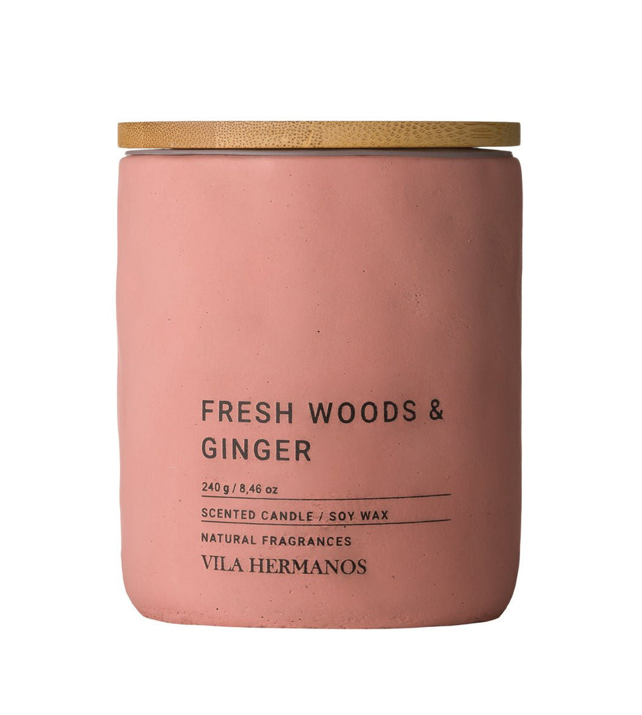 Vela Concrete Rosa Fresh Wood & Ginger 250ml - #pino_y_jacaranda#