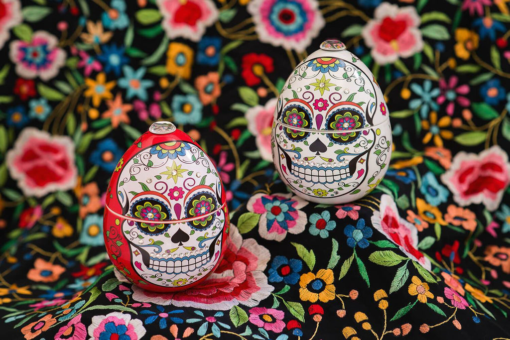 Vela Ladenac Huevo Cerámica Skull Rojo - #pino_y_jacaranda#